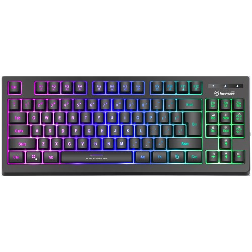 Tastatura Marvo K659 TKL, iluminare Rainbow, USB, negru