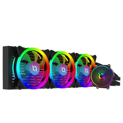 Cooler procesor AQIRYS Aquarius 360 AiO ARGB, Compatibil Intel/AMD, 1800 rpm, Negru