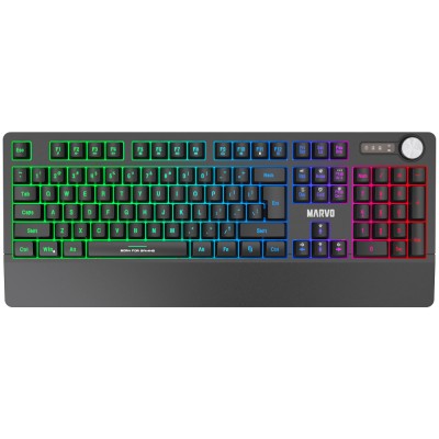 Tastatura Marvo K660, iluminare RGB, USB, negru