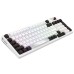 Tastatura AQIRYS ADARA, Gasket-Mount, HaiMu Pink Switch, iluminare RGB, USB, alb