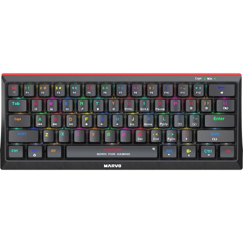 Tastatura Marvo KG962G, iluminare RGB, USB-C, negru