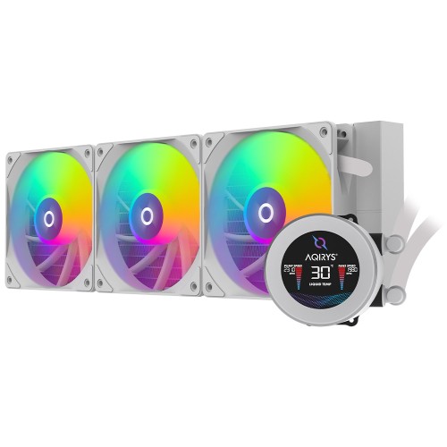 Cooler procesor AQIRYS Hydra 360 AiO ARGB, Compatibil Intel/AMD, 2000 rpm, Alb