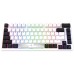 Tastatura AQIRYS ADARA Mini, Gasket-Mount, HaiMu Pink Switch, iluminare RGB, USB, alb