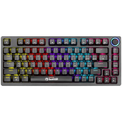 Tastatura Marvo KG904 TKL, Red Switch, iluminare Rainbow, USB, negru