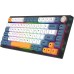 Tastatura AQIRYS Libertas wireless, HaiMu x AQIRYS Super Silent Switch, 75%, layout , Bluetooth, iluminare RGB, USB, negru