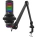 Microfon AQIRYS Galileo, shock-mount, brat articulat, stand, Iluminare RGB, USB