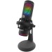 Microfon AQIRYS Galileo, shock-mount, brat articulat, stand, Iluminare RGB, USB