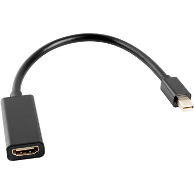 Adaptor Lanberg Mini DisplayPort(M) - HDMI(F) 20 cm (AD-0005-BK)