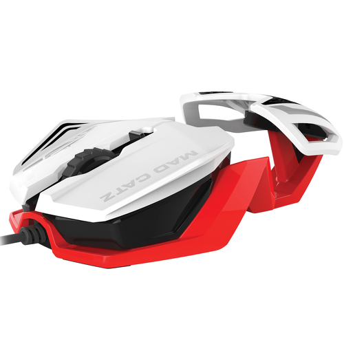 Mouse Mad Catz R.A.T. 1 WHITE-RED 3500 dpi, Optic, PixArt PMW3320, 6 Butoane, USB