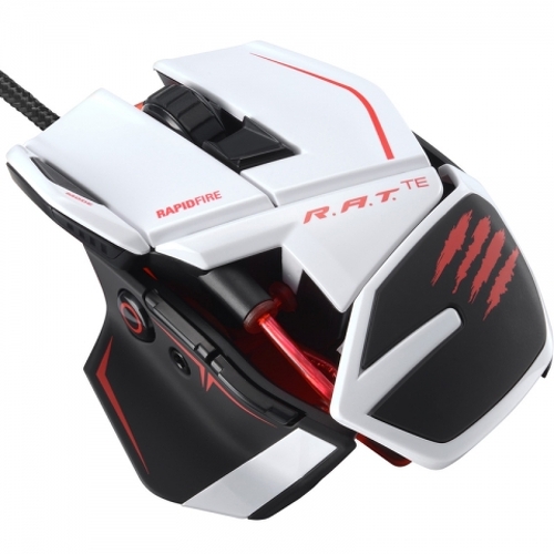 Mouse Laser - Mad Catz - R.A.T. TE TOURNAMENT EDITION (WHITE) - USB, 8200 dpi, 9 Butoane